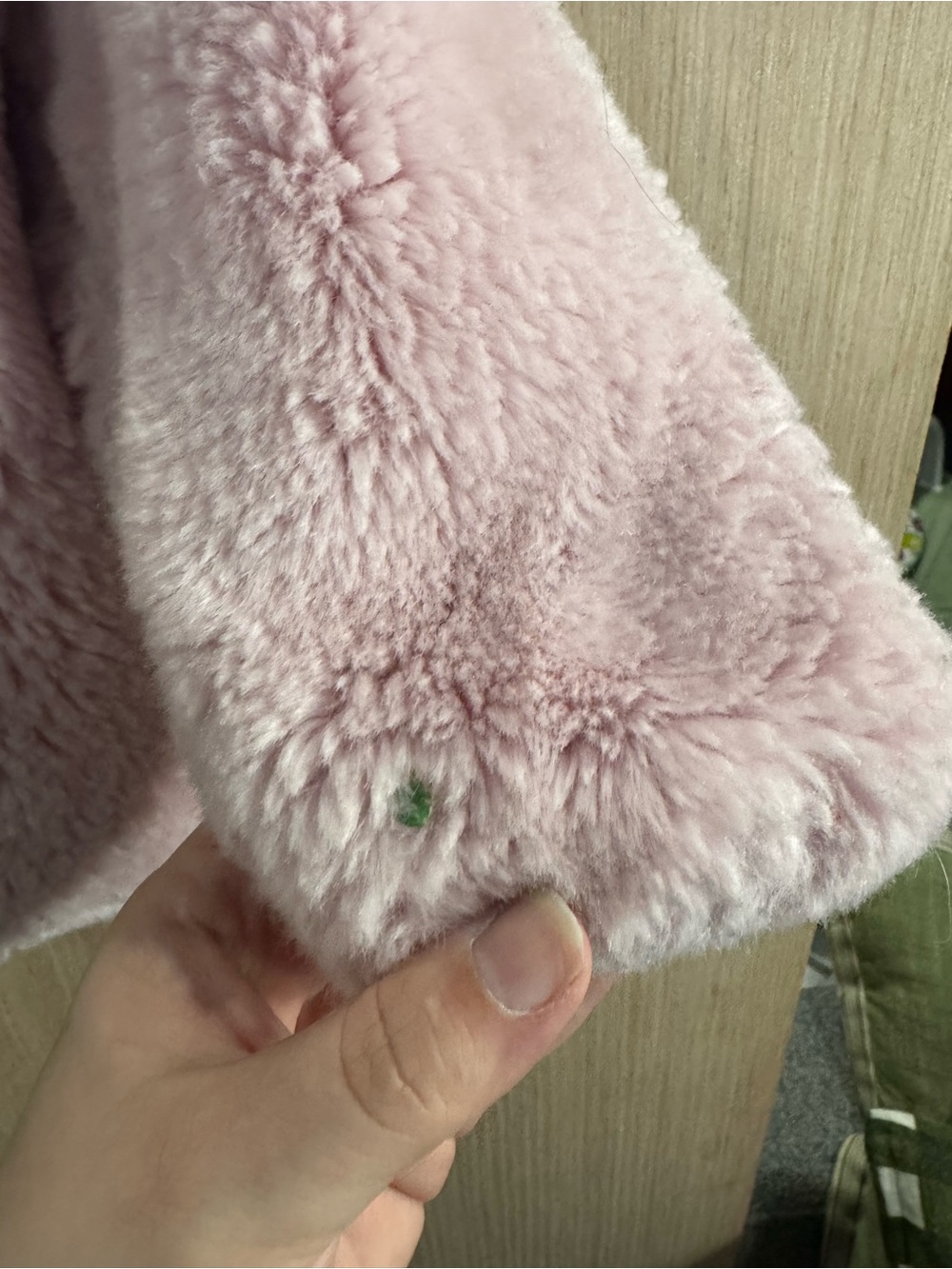 Hanna Andersson Faux Fur Plush Hooded Button Up Jacket - Light Pink Size 4T - Picture 2 of 5